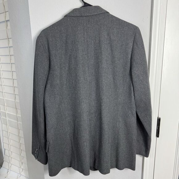 vtg PENDLETON Pure New Wool Blazer Jacket 14 Gray‎ 100% Wool Made in USA 90s - Picture 2 of 7